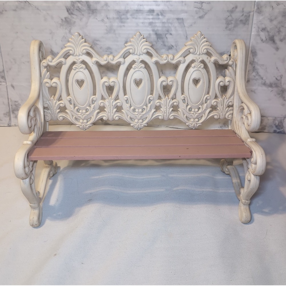Vintage 1988 Burwood Victorian Doll Display Bench Wall Shelf Resin Plastic 12"